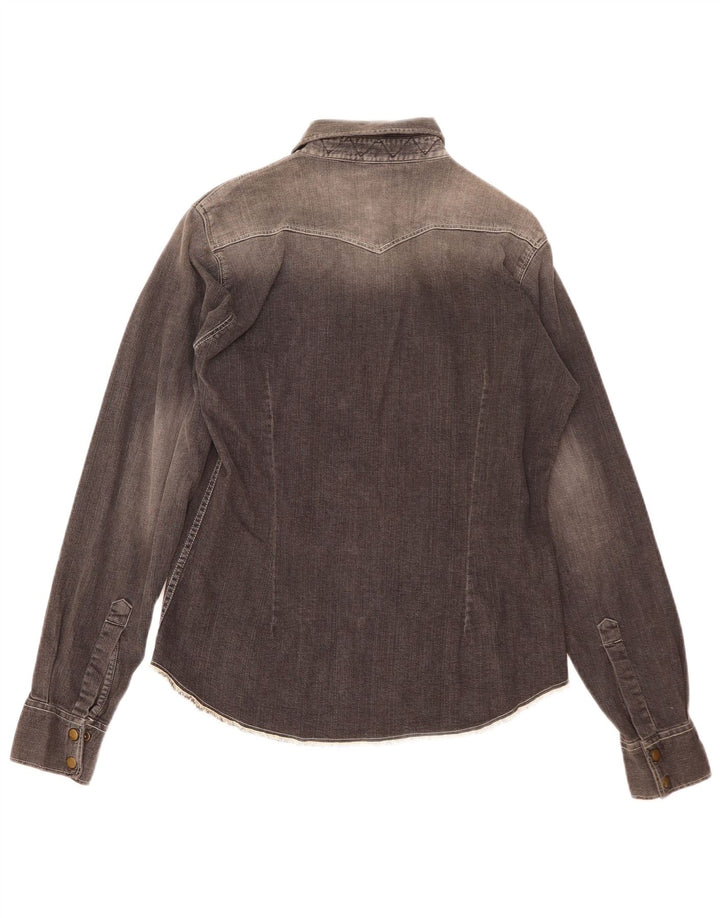 Lee Mens Denim Shirt Medium Grey Cotton