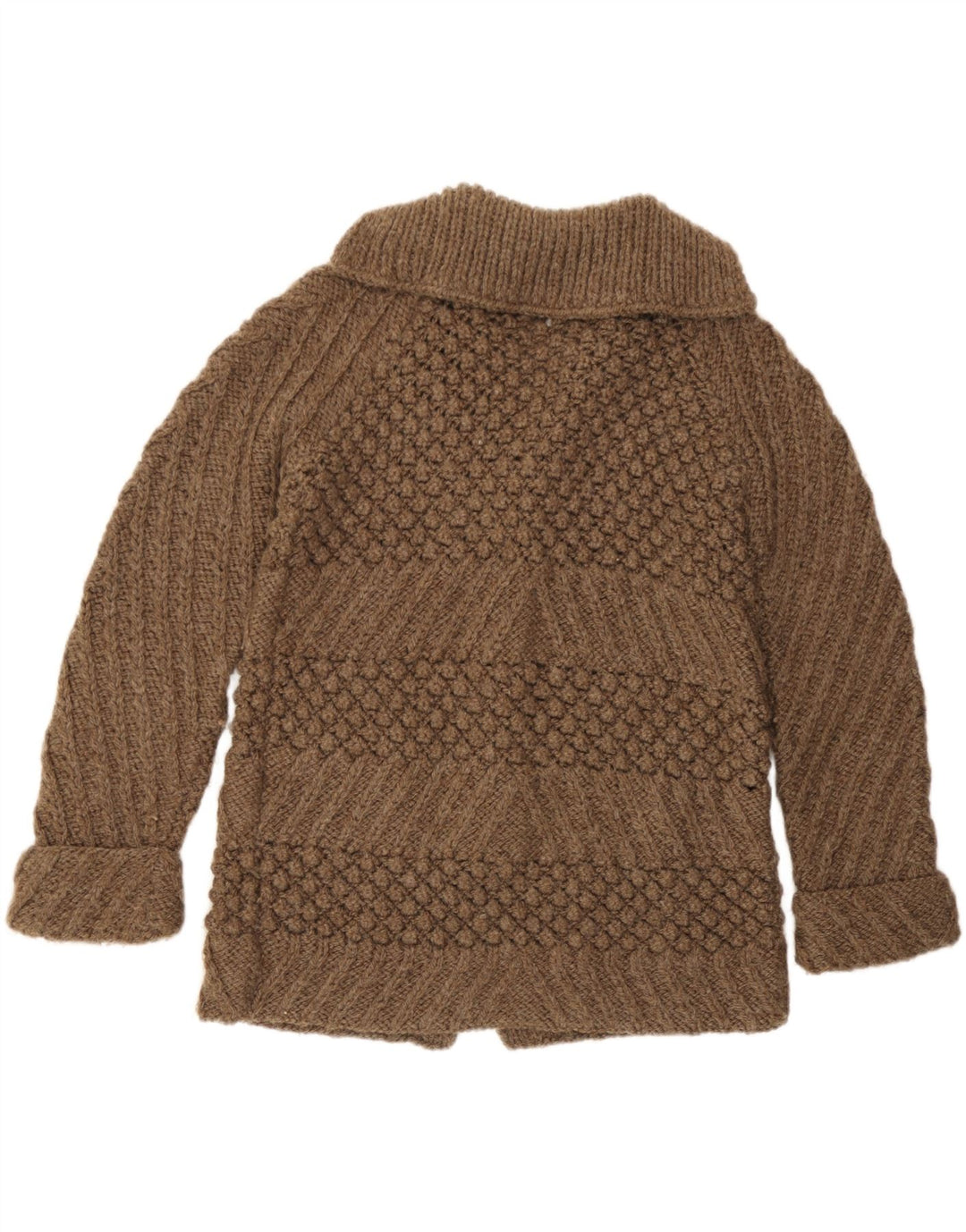 Vintage Womens Cardigan Sweater UK 16 Large Brown