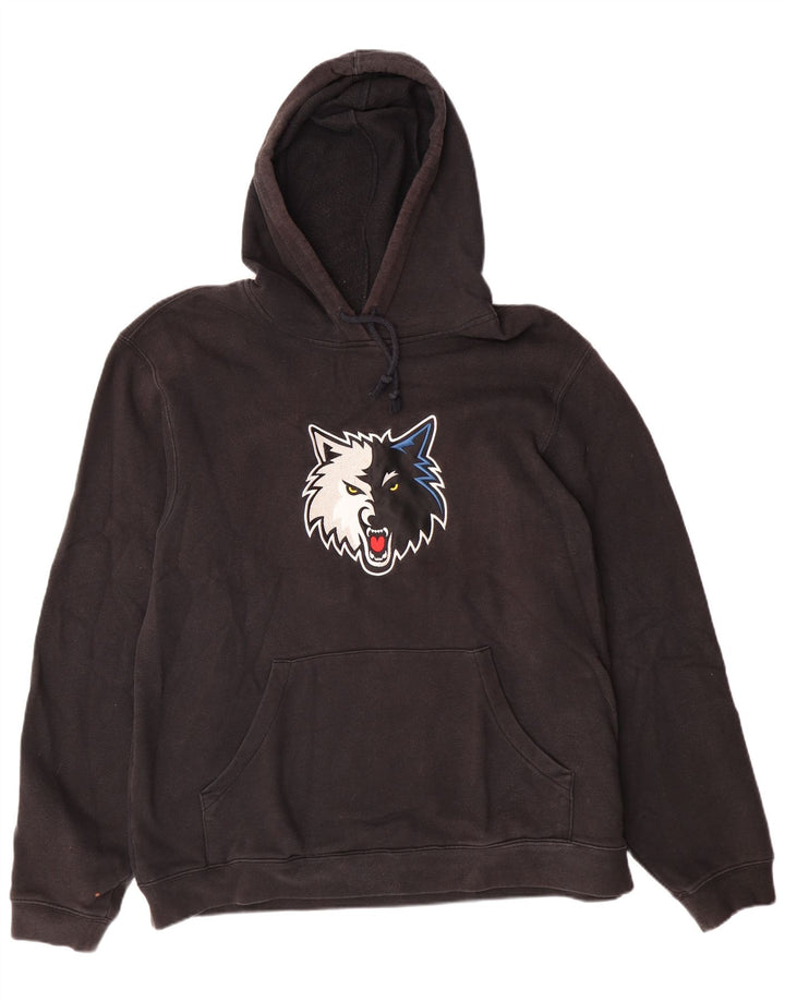 ADIDAS Mens Graphic Hoodie Jumper Large Black Cotton