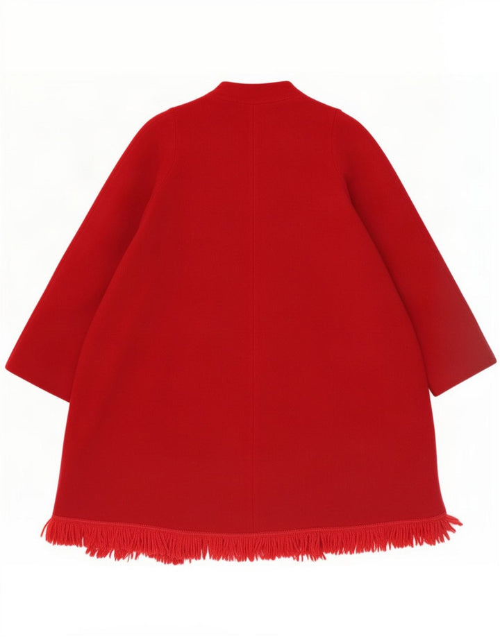 Civas Womens Open Cape Coat UK 10 Small Red Wool