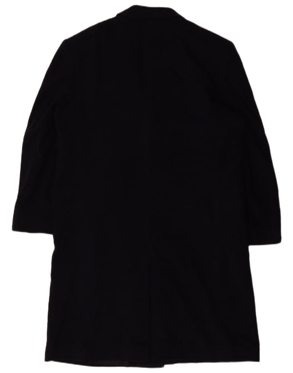 Pierre Cardin Mens Overcoat UK 40 Large Navy Blue Wool