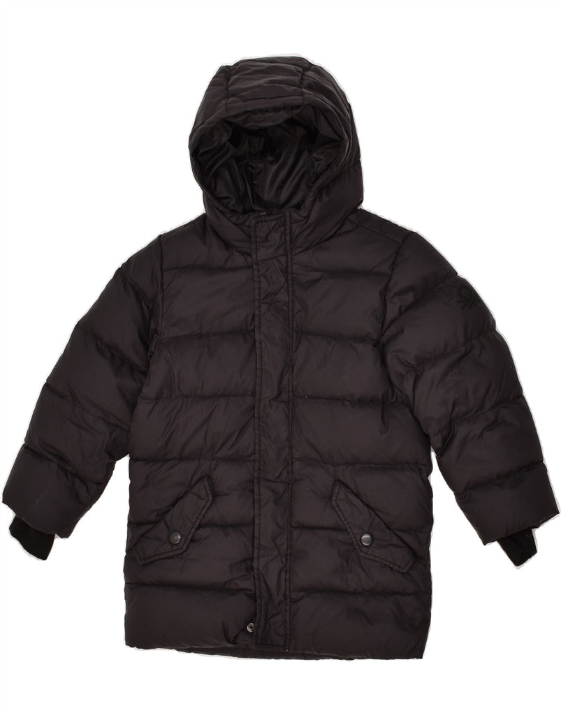 BENETTON Boys Hooded Padded Jacket 9-10 Years Black | Vintage Benetton | Thrift | Second-Hand Benetton | Used Clothing | Messina Hembry 