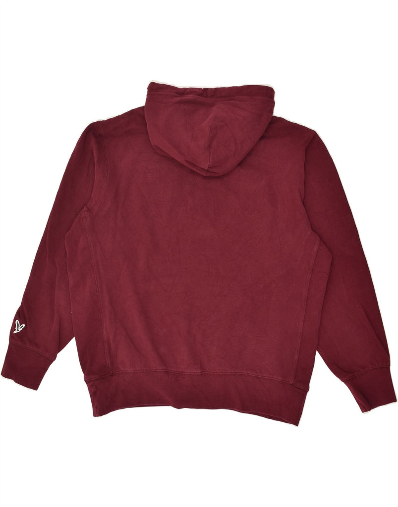 AMERICAN EAGLE Mens Hoodie Jumper Large Burgundy Cotton | Vintage American Eagle | Thrift | Second-Hand American Eagle | Used Clothing | Messina Hembry 