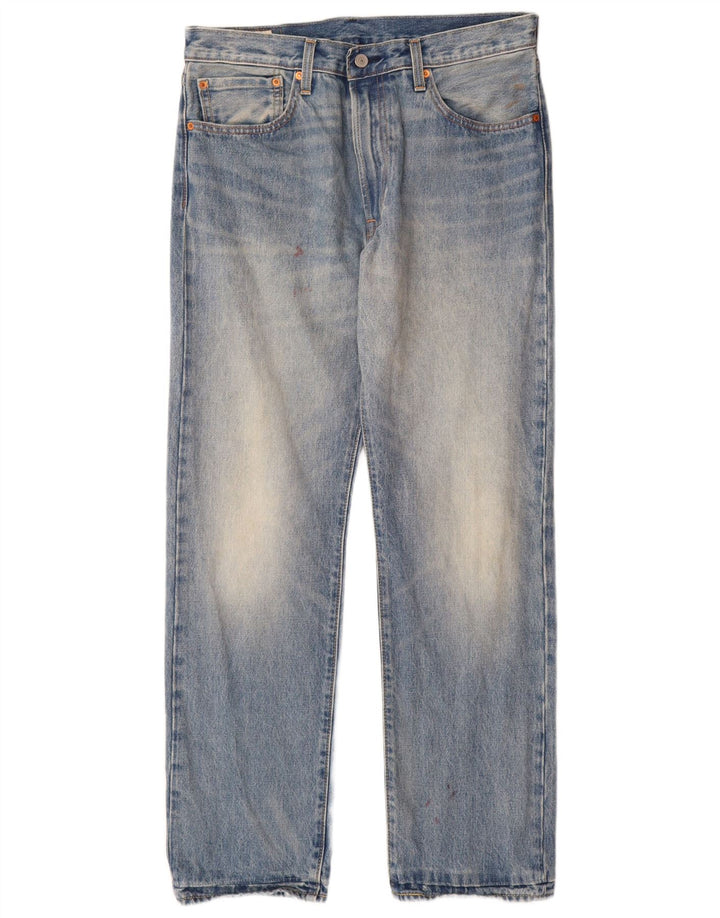 Levi's Mens 551 Straight Jeans W34 L32 Blue Cotton