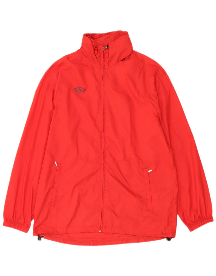 Umbro Boys Graphic Hooded Rain Jacket 13-14 Years Red