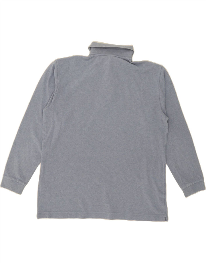 KAPPA Mens Long Sleeve Polo Shirt Large Blue Cotton Vintage Kappa and Second-Hand Kappa from Messina Hembry 