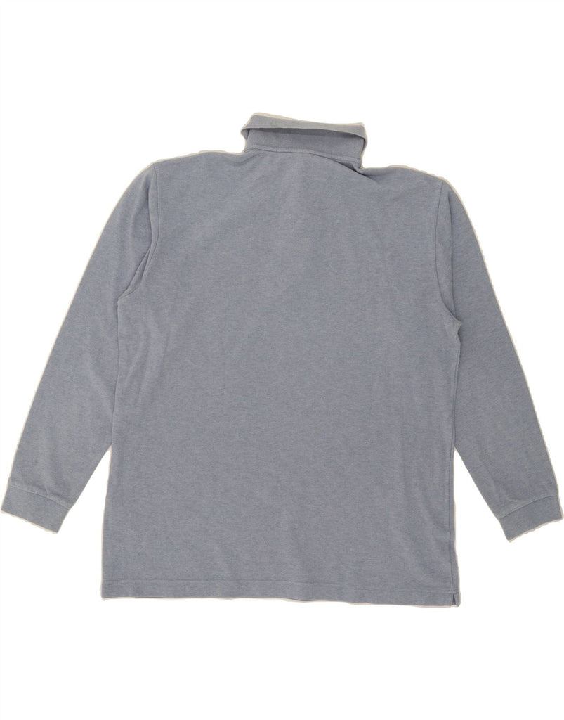 KAPPA Mens Long Sleeve Polo Shirt Large Blue Cotton Vintage Kappa and Second-Hand Kappa from Messina Hembry 