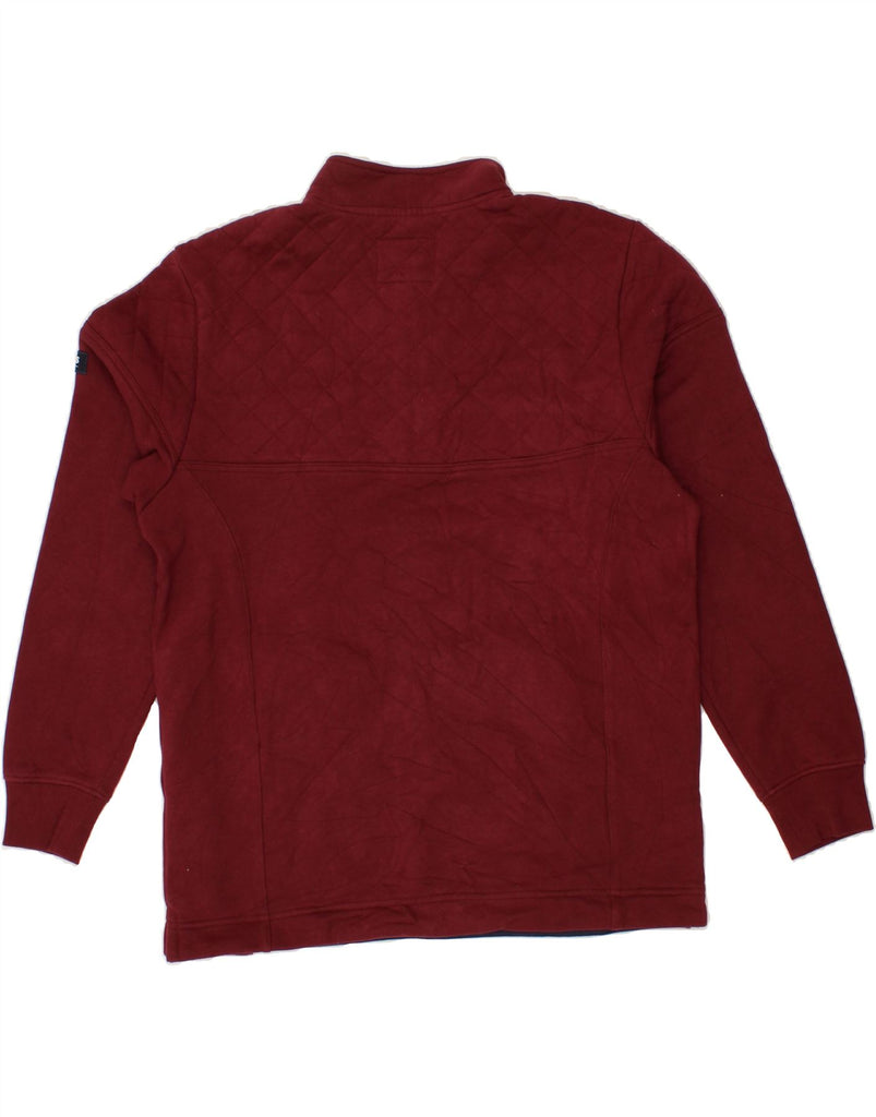 JOULES Mens Zip Neck Sweatshirt Jumper Large Maroon Cotton | Vintage Joules | Thrift | Second-Hand Joules | Used Clothing | Messina Hembry 