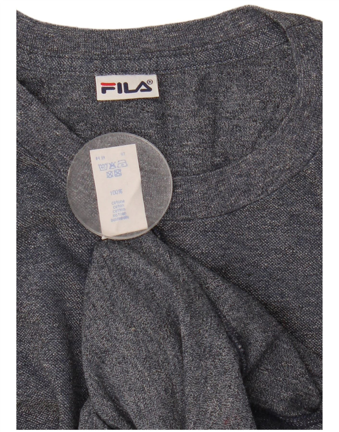 Fila Mens T-Shirt Top Large Navy Blue Cotton