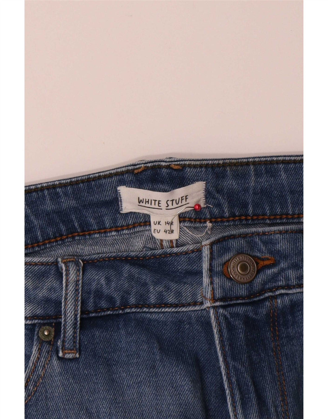 White Stuff Womens Straight Jeans UK 14 Large W34 L29 Blue Cotton