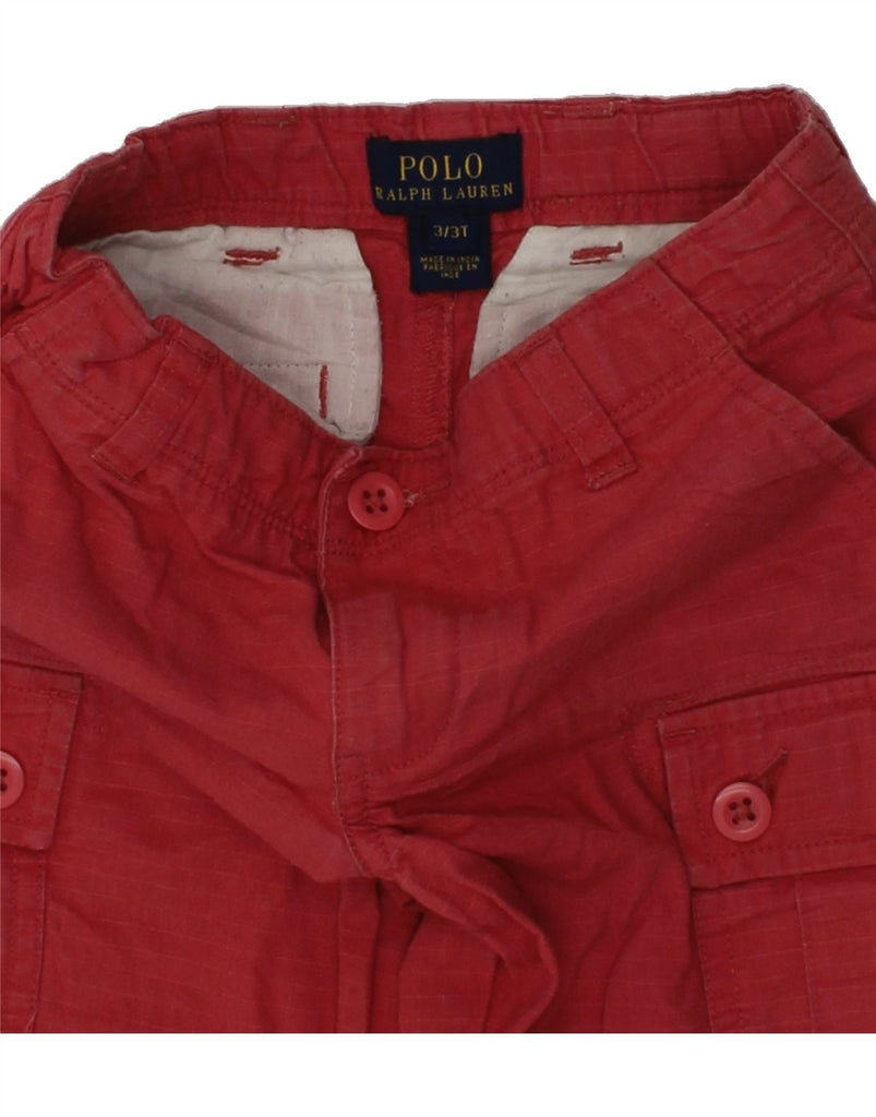 POLO RALPH LAUREN Boys Cargo Shorts 2-3 Years W20 Red Cotton | Vintage Polo Ralph Lauren | Thrift | Second-Hand Polo Ralph Lauren | Used Clothing | Messina Hembry 