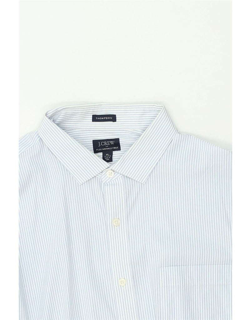 J. CREW Mens Thompson Shirt Size 17 1/2 XL Blue Pinstripe Cotton | Vintage J. Crew | Thrift | Second-Hand J. Crew | Used Clothing | Messina Hembry 