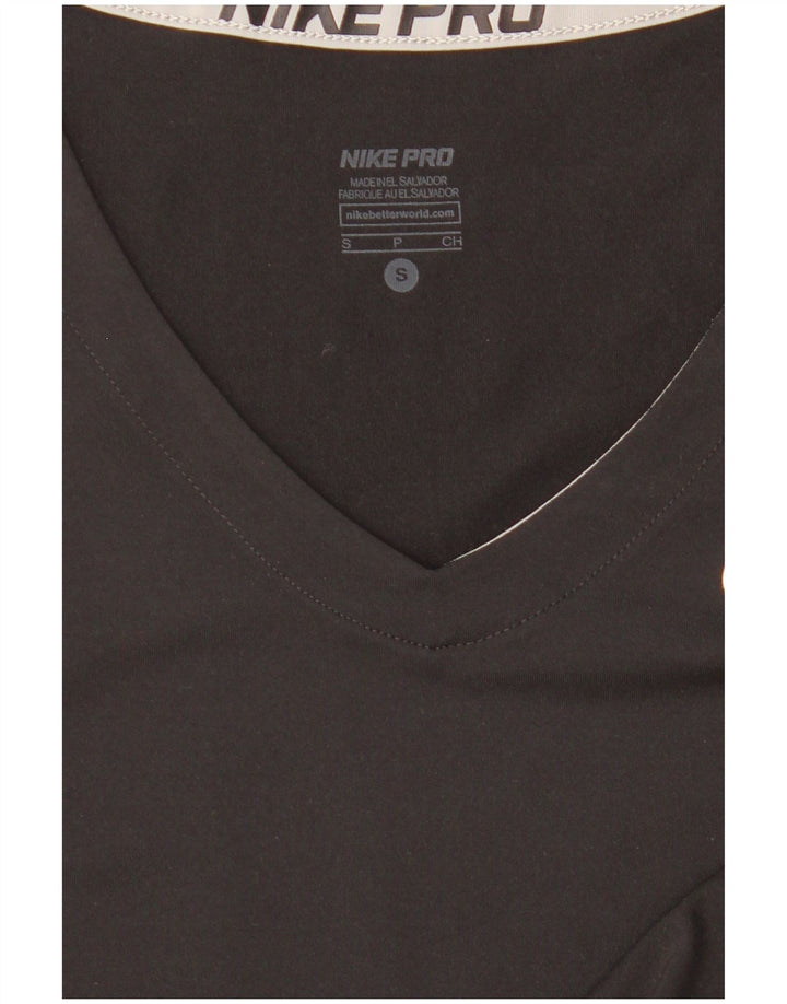 Nike Womens Dri Fit T-Shirt Top UK 8 Small Black
