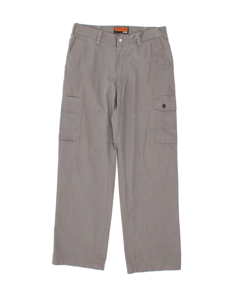 VINTAGE Mens Straight Cargo Trousers W32 L30 Grey Vintage Vintage and Second-Hand Vintage from Messina Hembry 