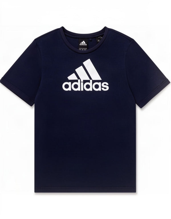 Adidas Boys Graphic T-Shirt Top 15-16 Years Navy Blue Cotton