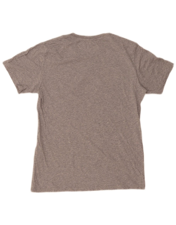 Levi's Womens Graphic T-Shirt Top UK 12 Medium Grey Flecked Cotton