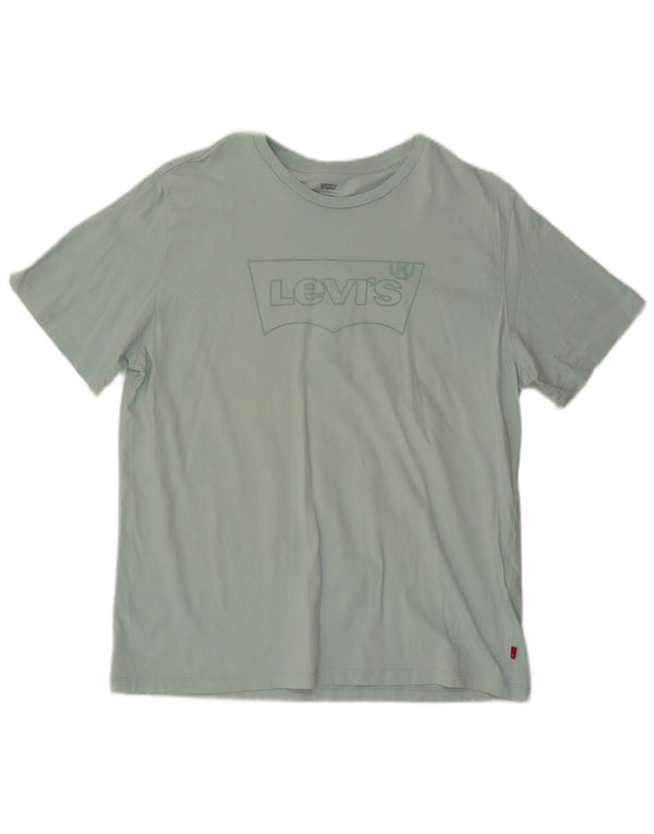 Levi's Womens Graphic T-Shirt Top UK 18 XL Green Cotton