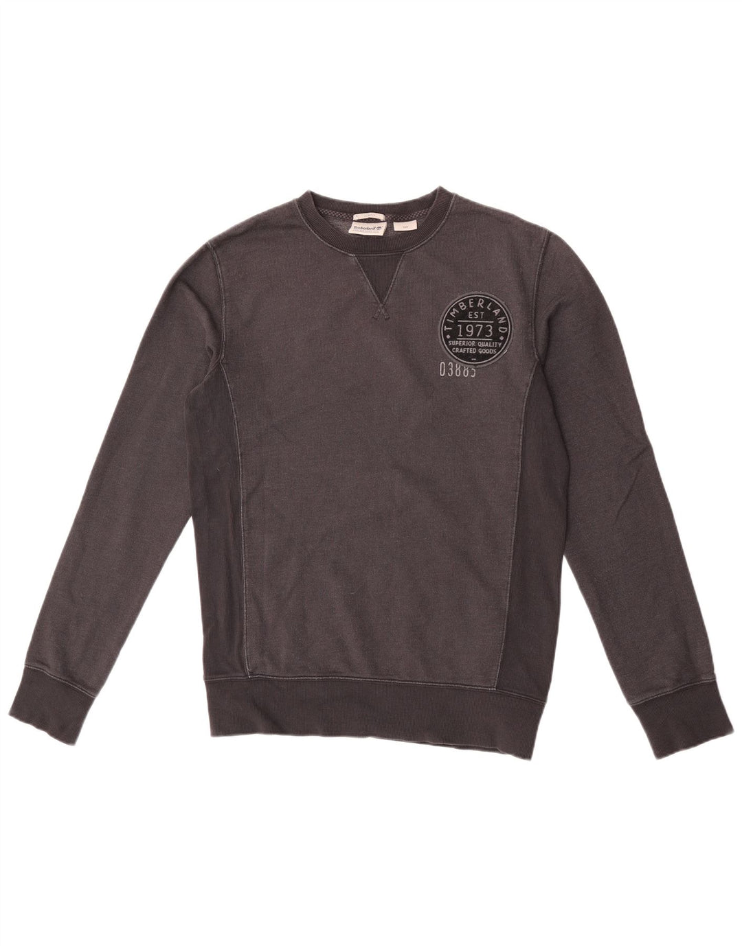 Timberland Mens Graphic Slim Fit Sweatshirt Jumper Small Black Cotton