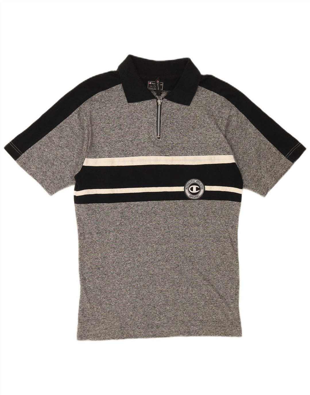 Champion Mens Polo Shirt Small Grey Colourblock