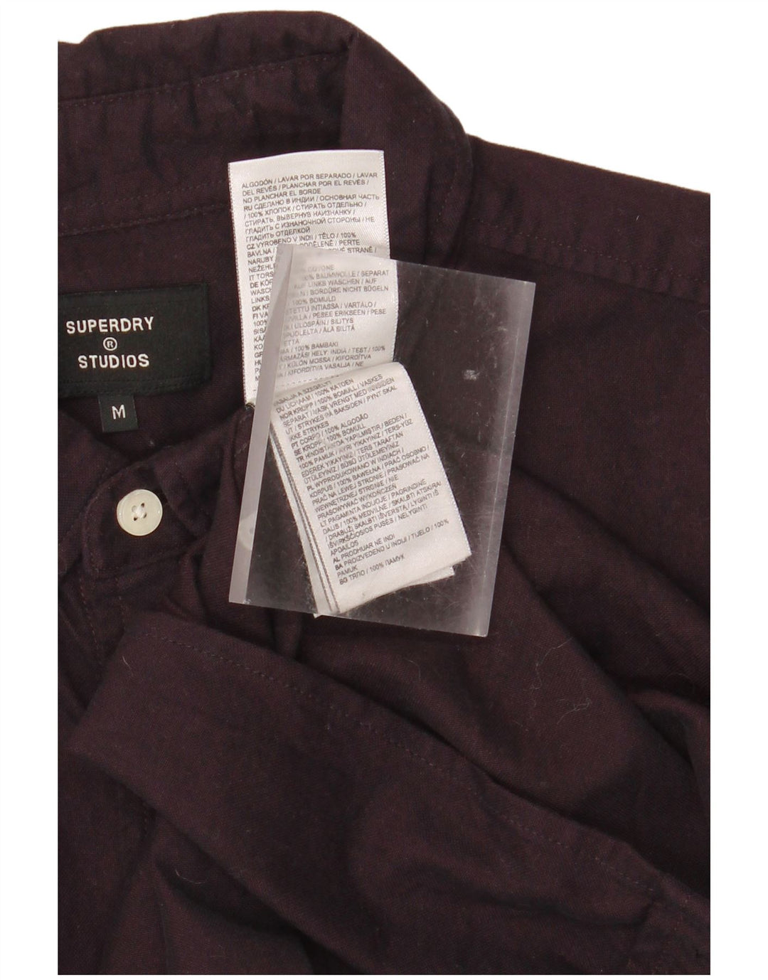 SUPERDRY Mens Shirt Medium Purple Cotton