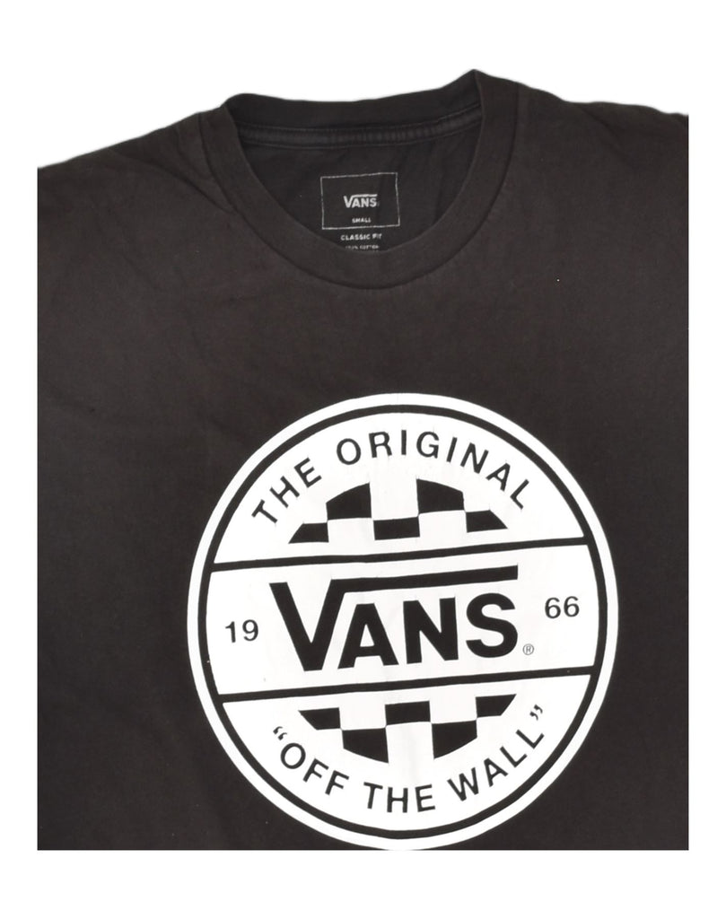 VANS Mens Classic Fit Graphic T-Shirt Top Small Black Cotton | Vintage Vans | Thrift | Second-Hand Vans | Used Clothing | Messina Hembry 