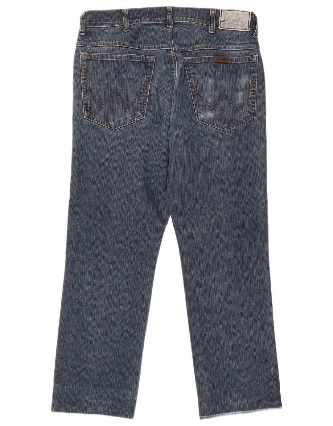 Wrangler Womens Regular Fit Straight Jeans W34 L30 Blue Cotton