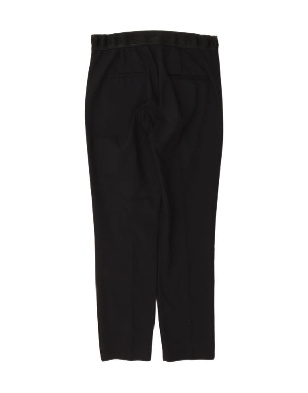 Zara Womens High Waist Slim Fit Chino Trousers Medium W28 L27 Black Cotton