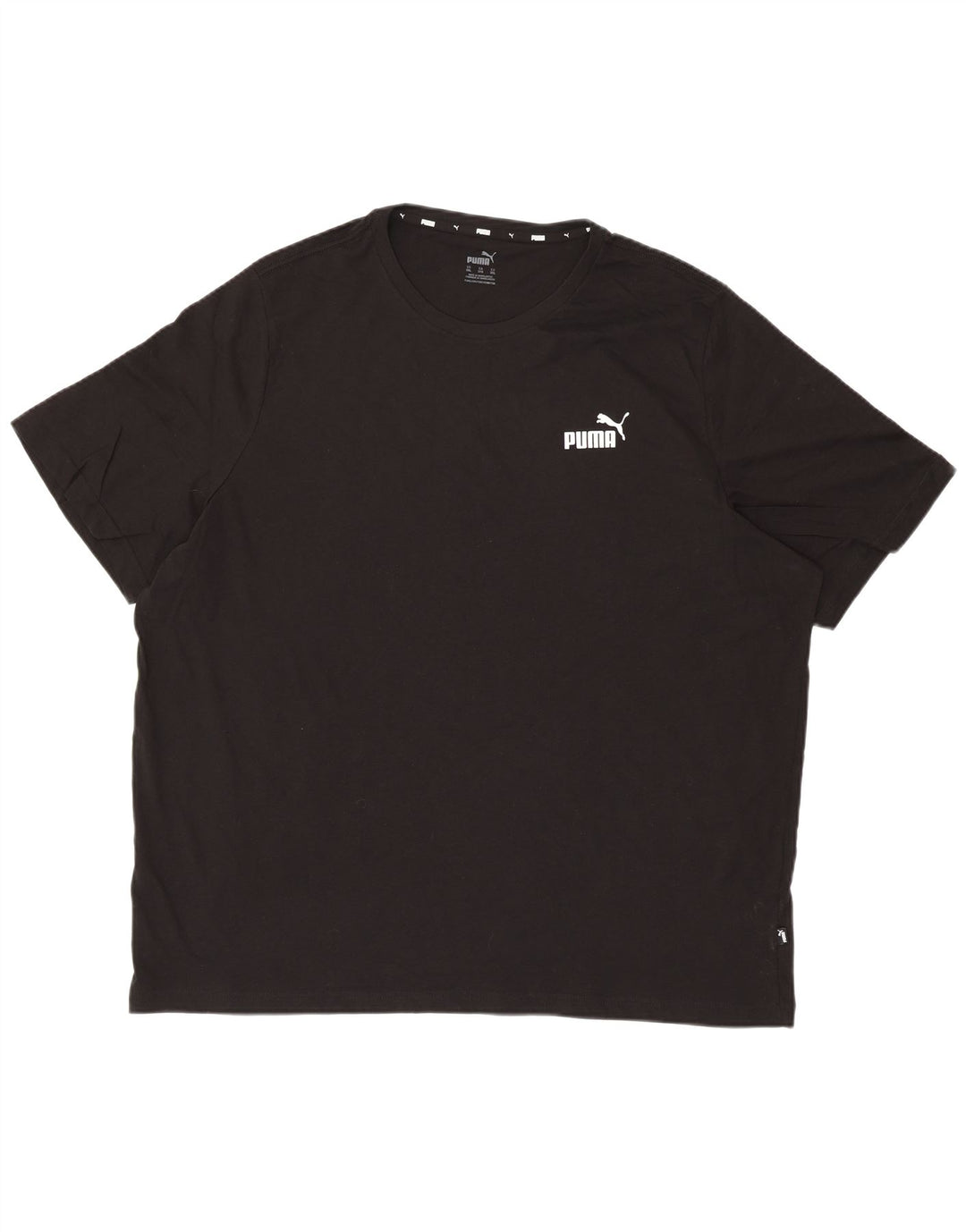 PUMA Mens T-Shirt Top 3XL Black Cotton
