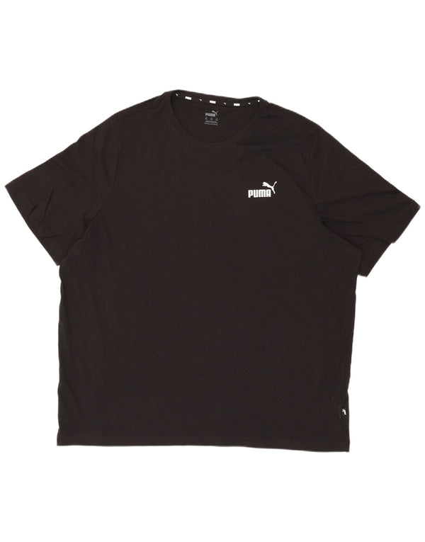 PUMA Mens T-Shirt Top 3XL Black Cotton