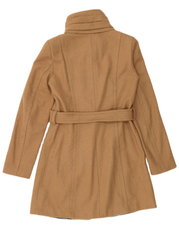 Zara Womens Overcoat UK 10 Small Beige