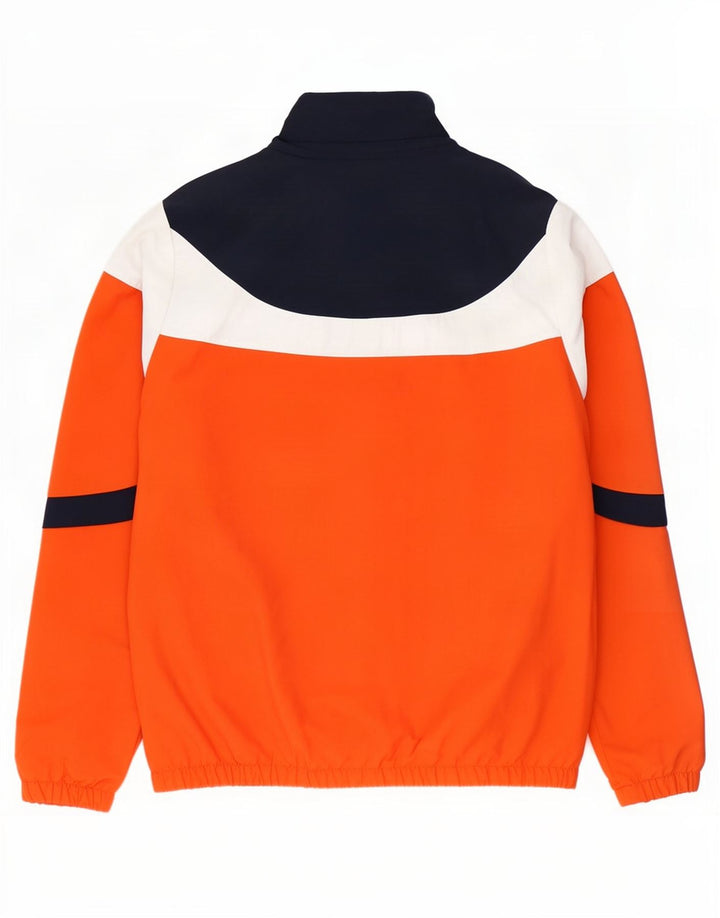 Ellesse Mens Pullover Tracksuit Top Jacket Medium Orange Colourblock