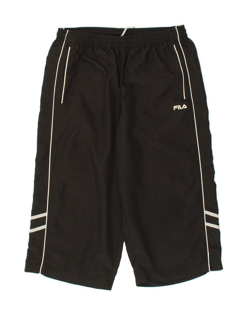 FILA Mens Bermuda Sport Shorts Medium Black Polyester | Vintage Fila | Thrift | Second-Hand Fila | Used Clothing | Messina Hembry 