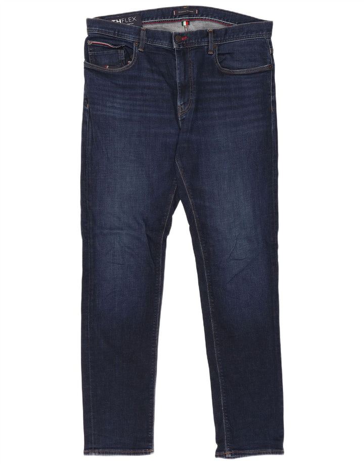 Tommy Hilfiger Mens Slim Jeans W36 L32 Navy Blue Cotton