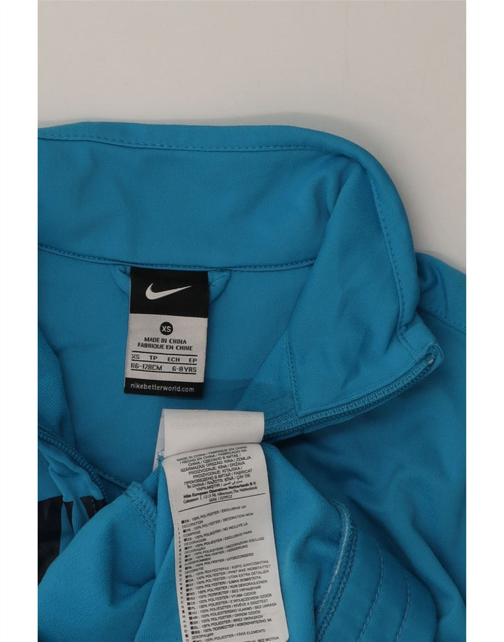 Nike Boys Graphic Tracksuit Top Jacket 6-7 Years XS Blue Polyester