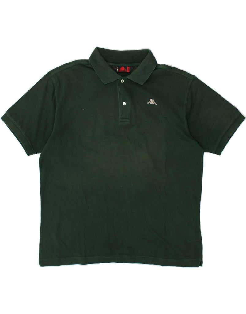 KAPPA Mens Polo Shirt Large Green Cotton | Vintage Kappa | Thrift | Second-Hand Kappa | Used Clothing | Messina Hembry 