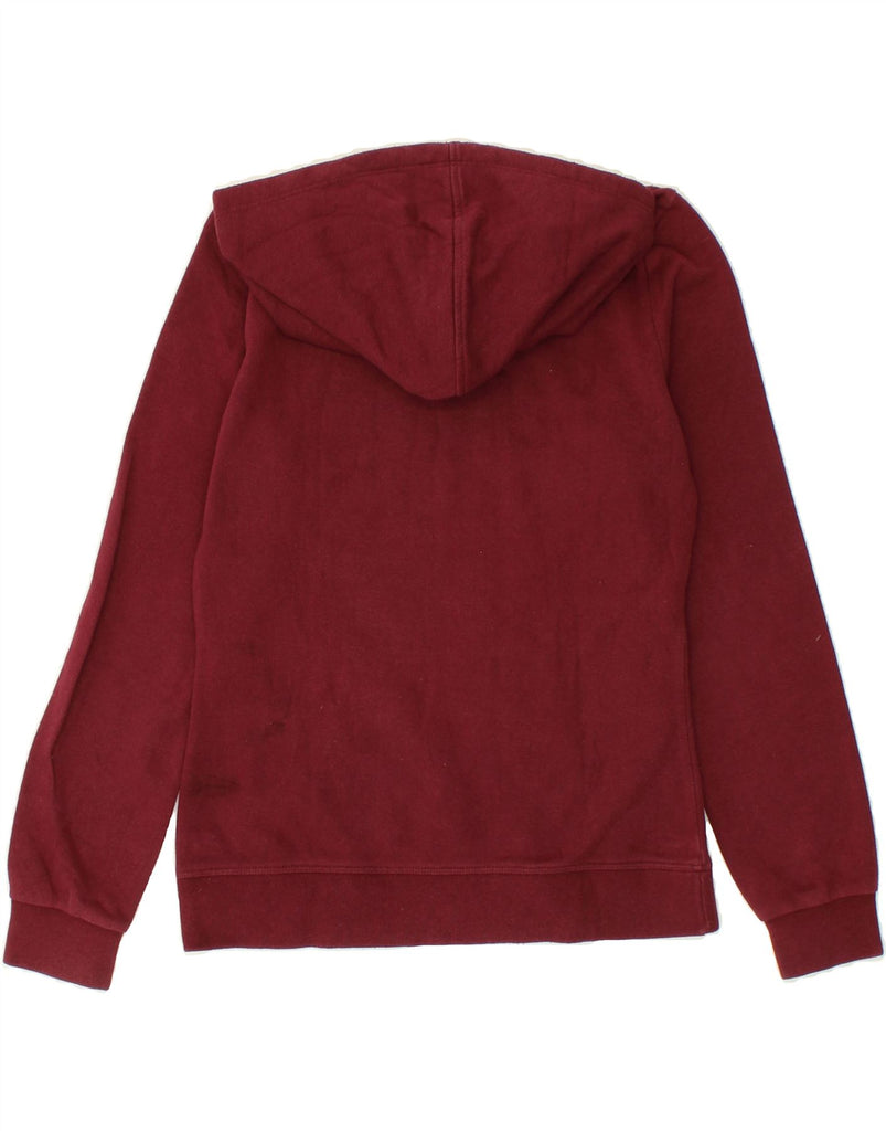 CHAMPION Womens Heritage Fit Graphic Hoodie Jumper UK 10 Small Maroon Vintage Champion and Second-Hand Champion from Messina Hembry 