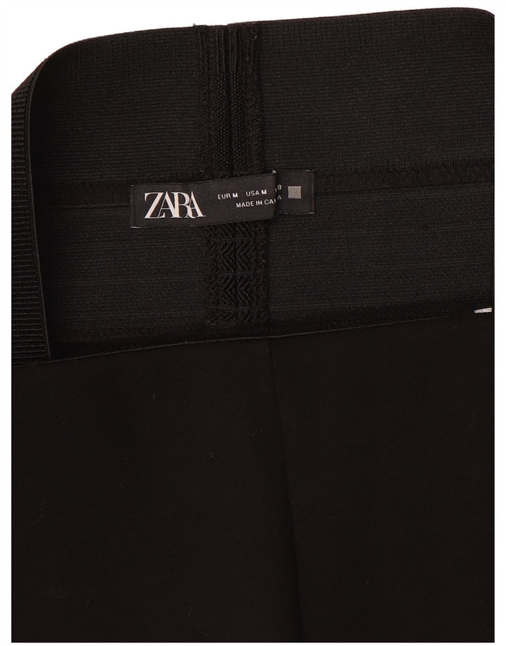 Zara Womens High Waist Leggings UK 12 Medium  Black