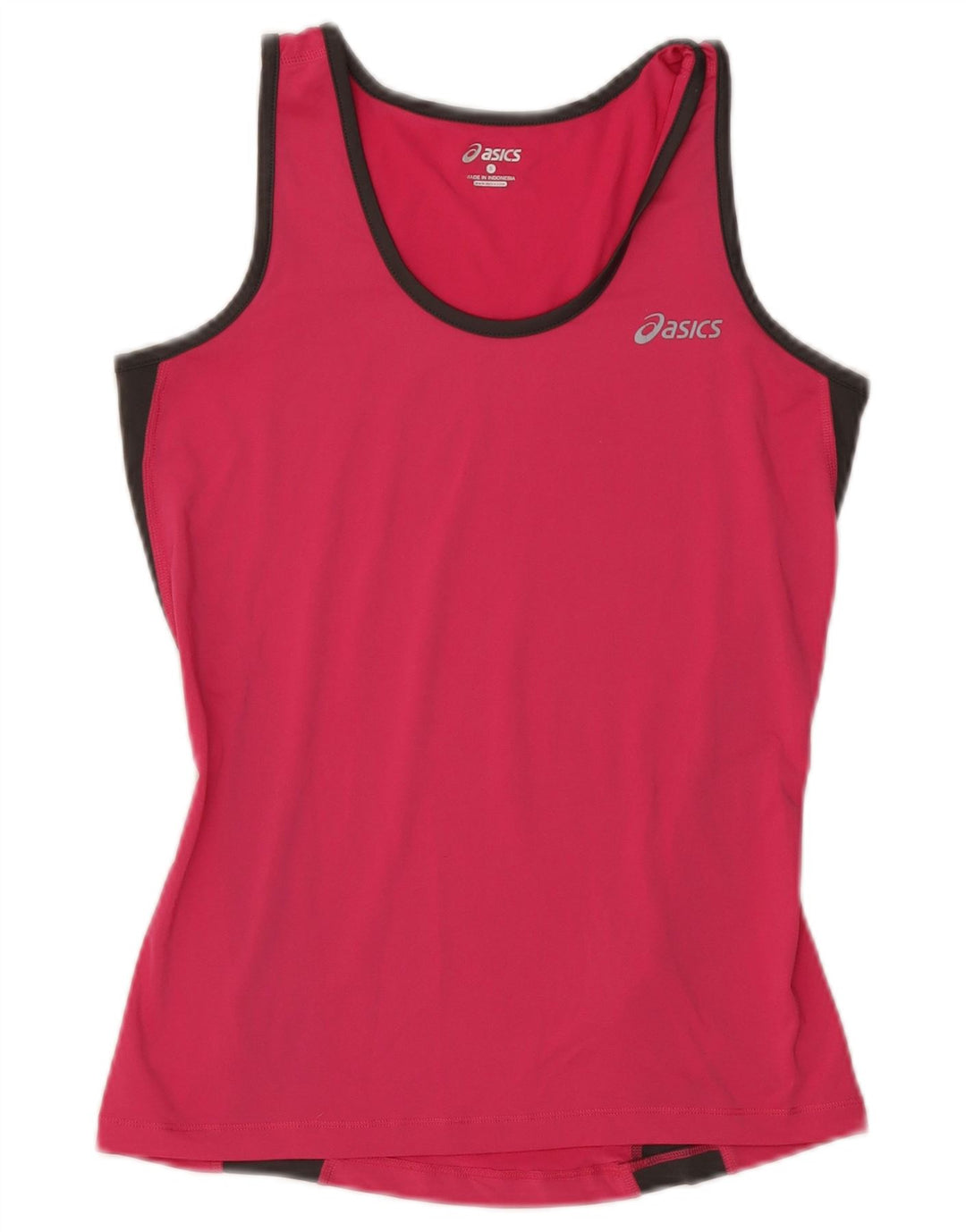 ASICS Womens Vest Top UK 10 Small Pink Colourblock Polyester