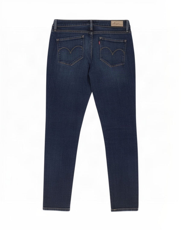 Levi's Womens Curve Low Skinny Jeans US 10 Large W30 L28 Navy Blue Cotton