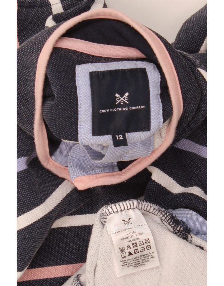 Crew Clothing Womens Sweatshirt Jumper UK 12 Medium Navy Blue Striped