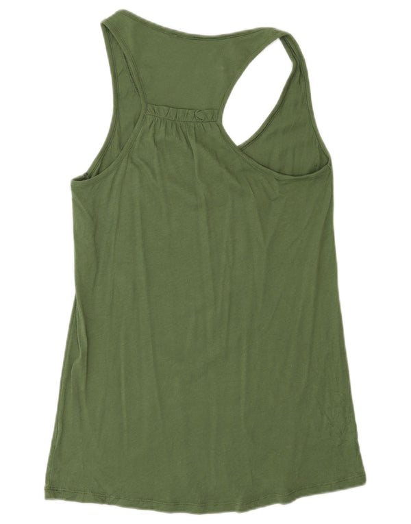 Benetton Womens Vest Top UK 6 XS Green