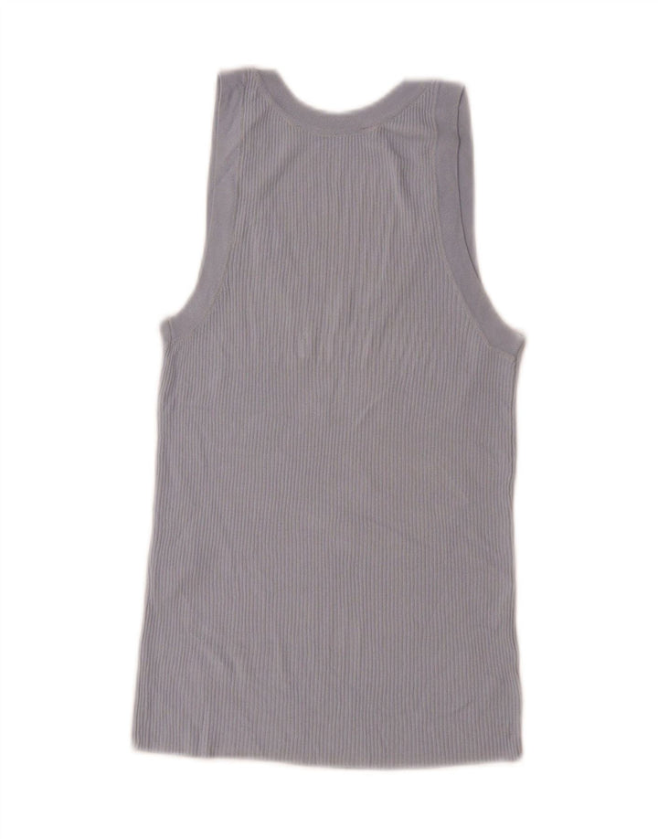 Zara Womens Vest Top UK 10 Small Blue Viscose