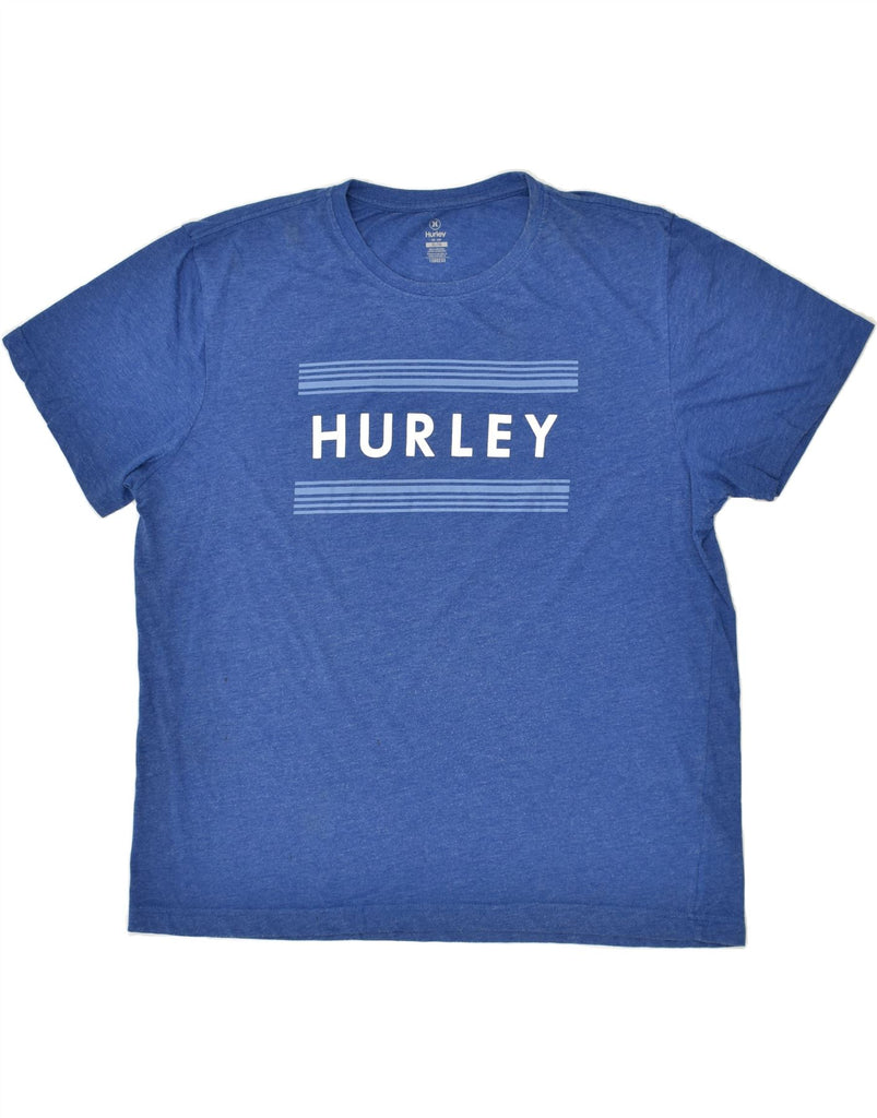 HURLEY Mens Graphic T-Shirt Top XL Blue Polyester | Vintage Hurley | Thrift | Second-Hand Hurley | Used Clothing | Messina Hembry 