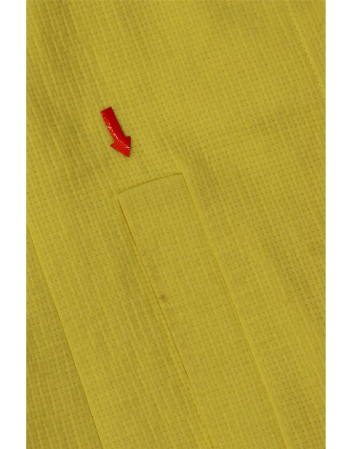 Zara Womens Blazer Jacket UK 14 Medium Yellow Cotton