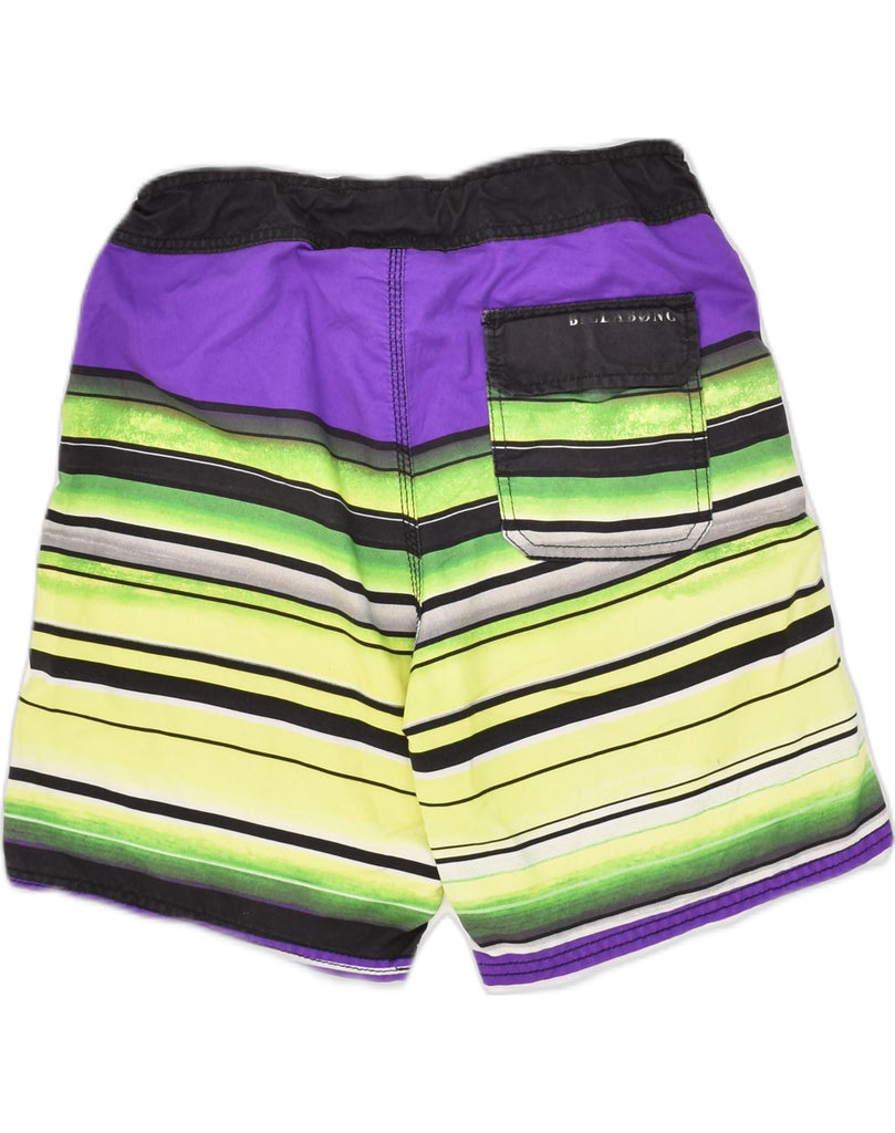 BILLABONG Mens Swimming Shorts Medium Multicoloured Striped Polyester | Vintage Billabong | Thrift | Second-Hand Billabong | Used Clothing | Messina Hembry 