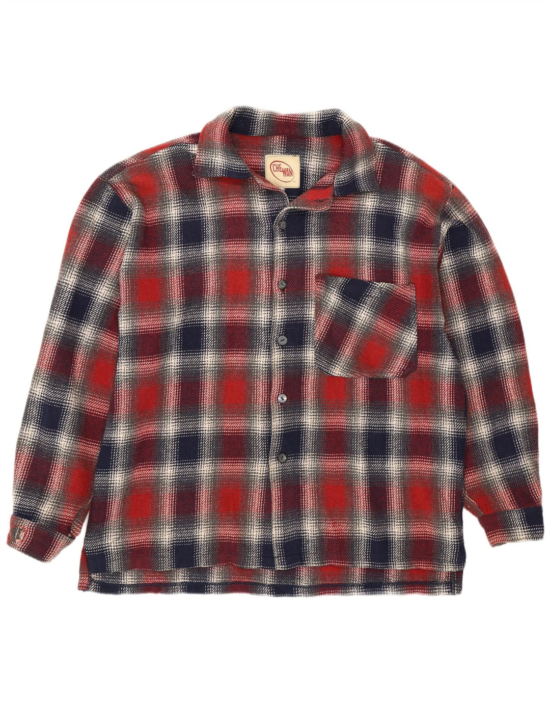 Chewan Mens Checked  Overshirt Shirt XL Red Check