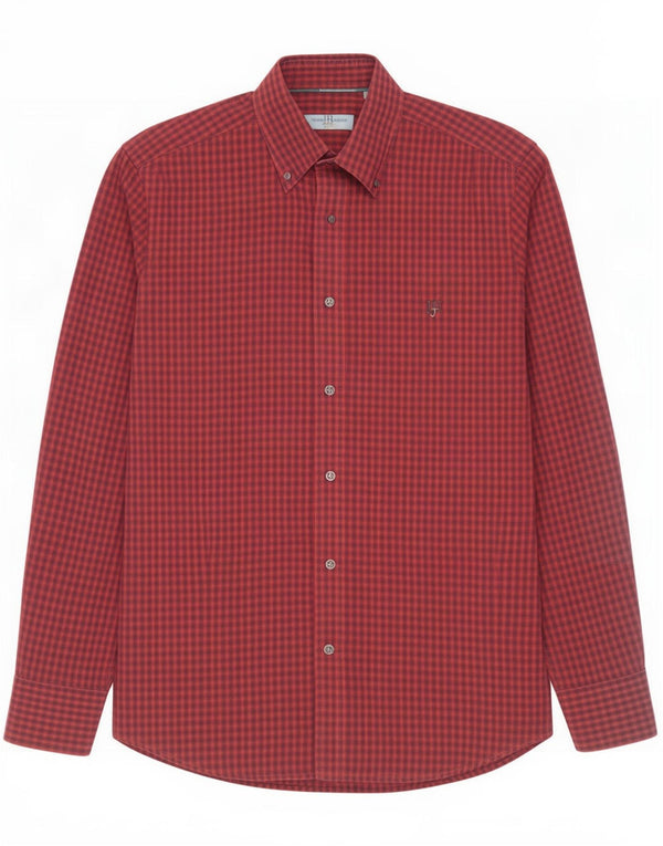 Harmont & Blaine Mens Shirt Large Red Check Cotton