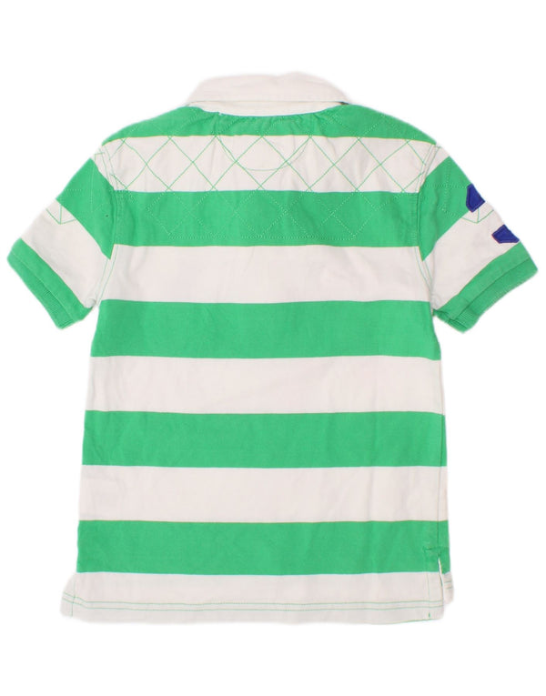 Polo Ralph Lauren Boys Graphic Rugby Shirt 3-4 Years Green Striped Cotton
