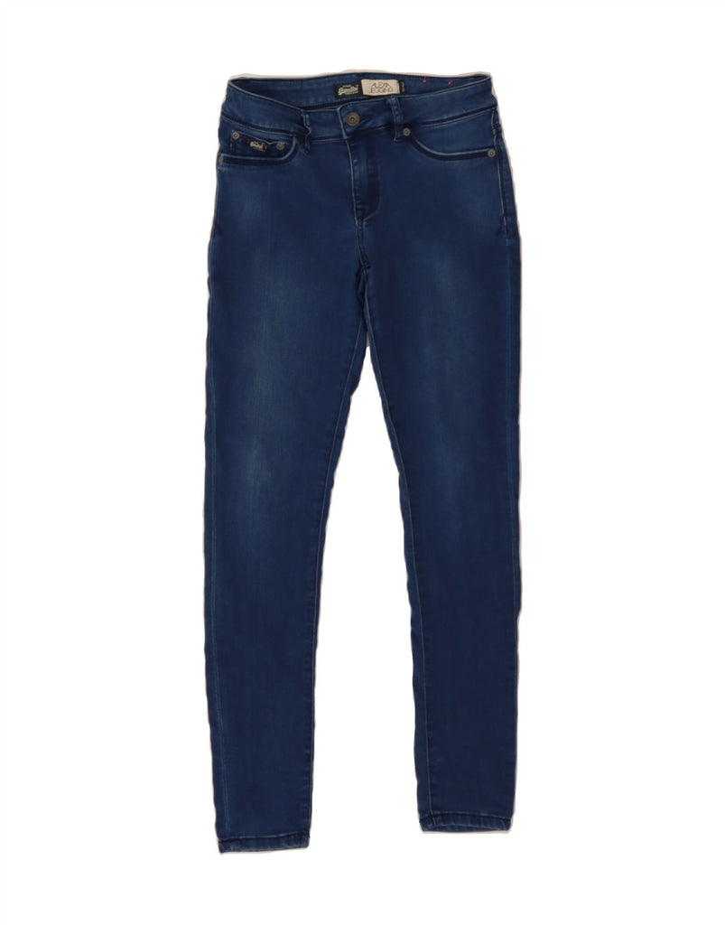 SUPERDRY Womens Skinny Jeans W27 L30 Blue Cotton Vintage Superdry and Second-Hand Superdry from Messina Hembry 