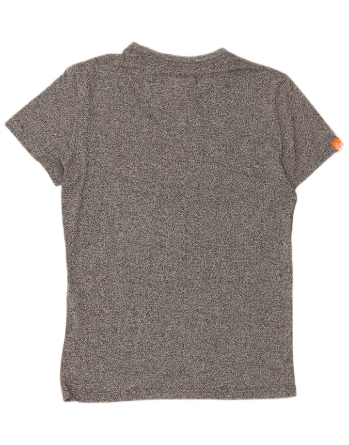 SUPERDRY Mens Graphic T-Shirt Top Small Grey Cotton